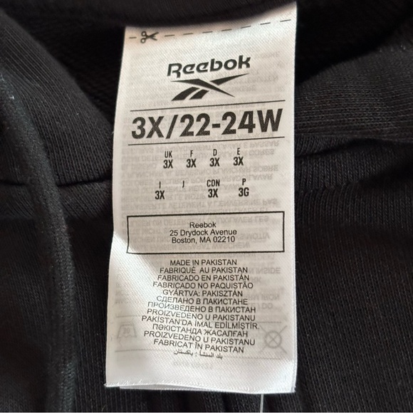 Reebok Women’s Full-Zip Hoodie NWT Size 4X Black Plus Size - Picture 5 of 13